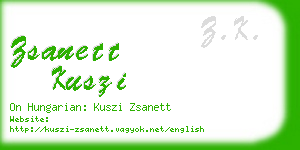 zsanett kuszi business card